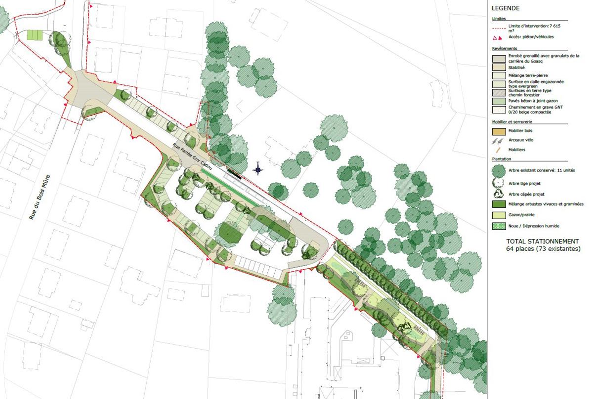 Plan masse du scénario d’aménagement