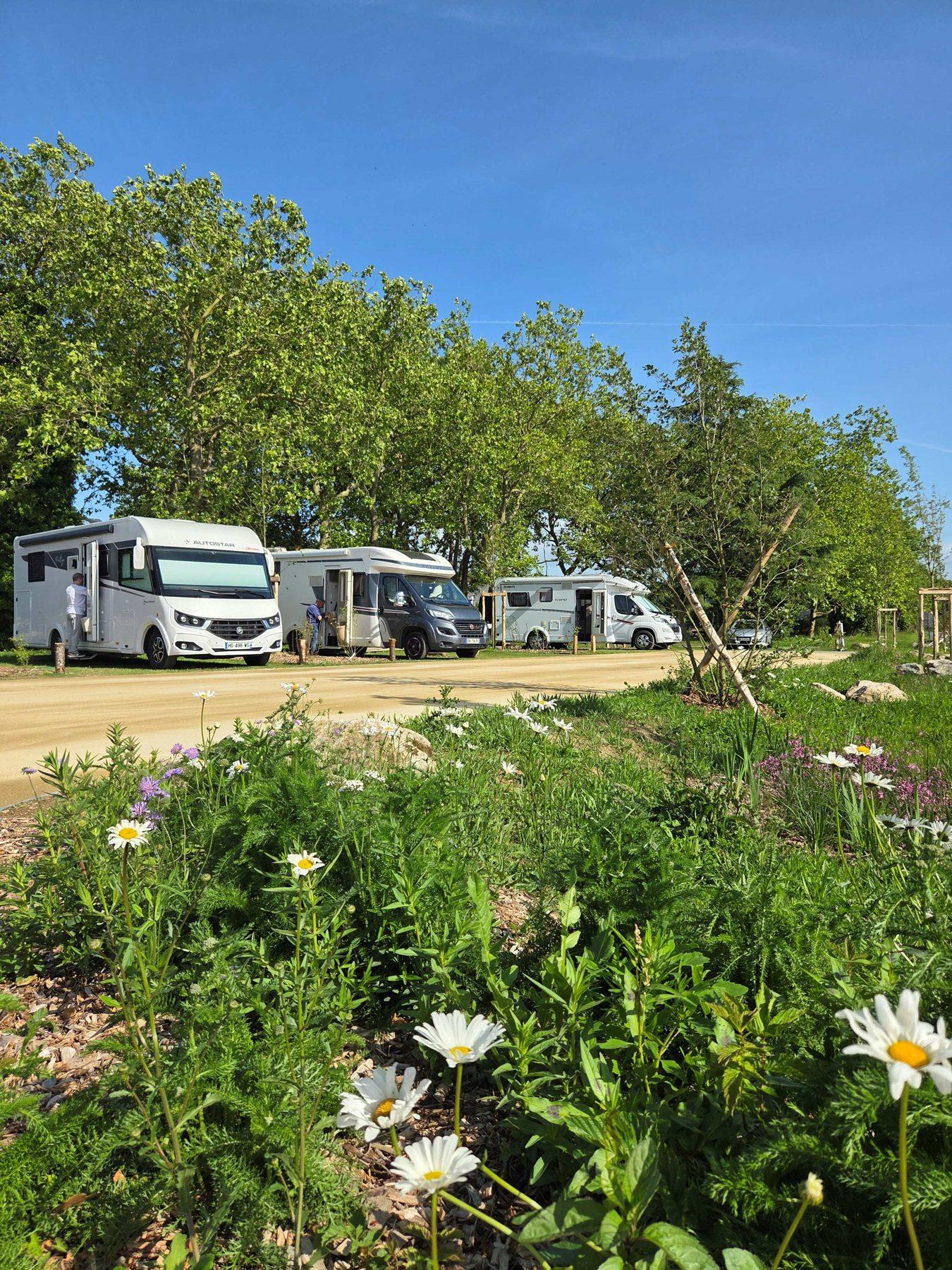 Première opération de travaux : aire de camping-car